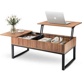 跨境批发小户型多用学习茶几家用折叠升降茶几美式客厅收纳茶几潮