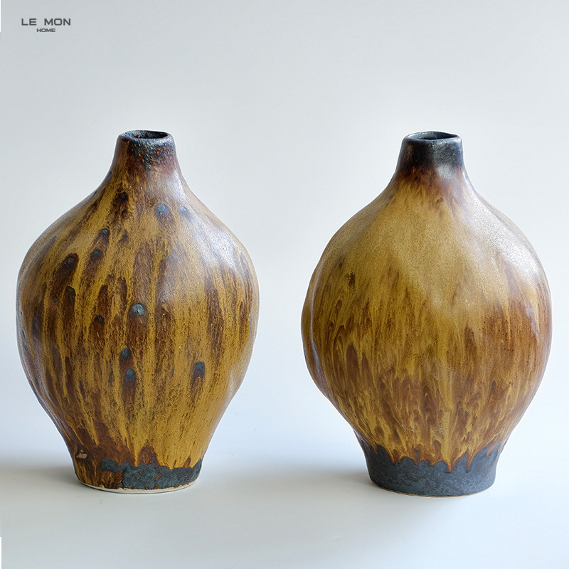 Dunhuang Oil Painting Wabi-Sabi Style Ceramic Vase, Rustic Pottery Vase for Flower Arrangement, Vintage Handmade Homestay Decoration, New Chinese-Style Tabletop Ornament Dunhuang Oil Painting Wabi-Sabi Style Ceramic Vase, Rustic Pottery Vase for Flower Arrangement, Vintage Handmade Homestay Decoration, New Chinese-Style Tabletop Ornament