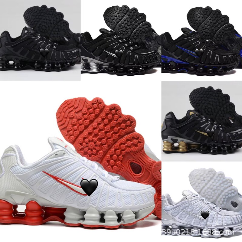 New Shox Tl Mesh Breathable Non-Slip Abrasion Resistant Running Shoes Retro Fashion Thick Sole Height Increasing Casual Sneakers