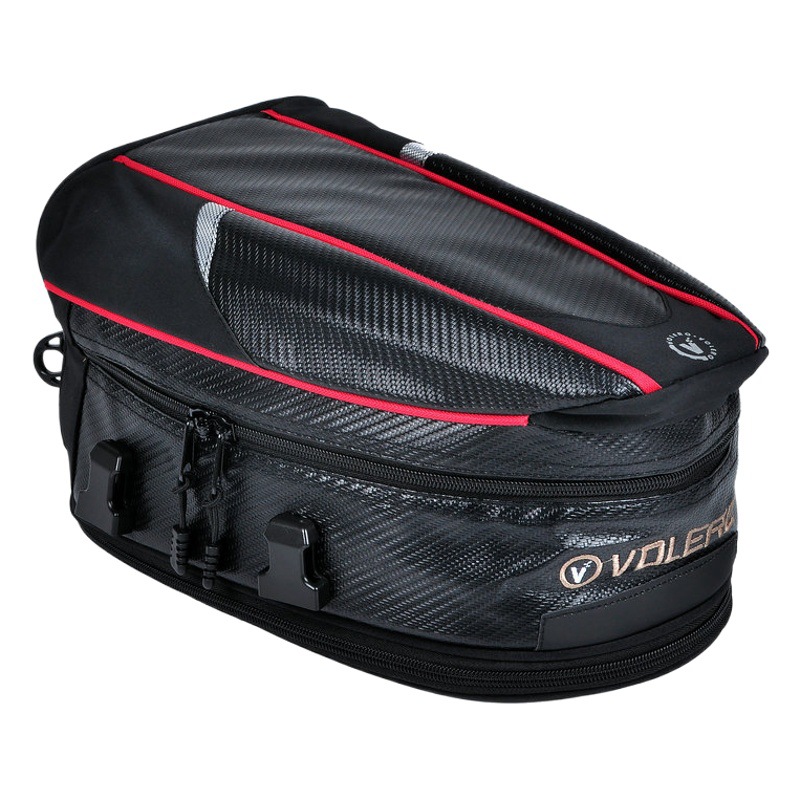 VOLERO motocicleta bolsa de asiento trasero motocicleta larga y corta distancia asiento trasero especial equipaje tronco casco impermeable mochila portátil