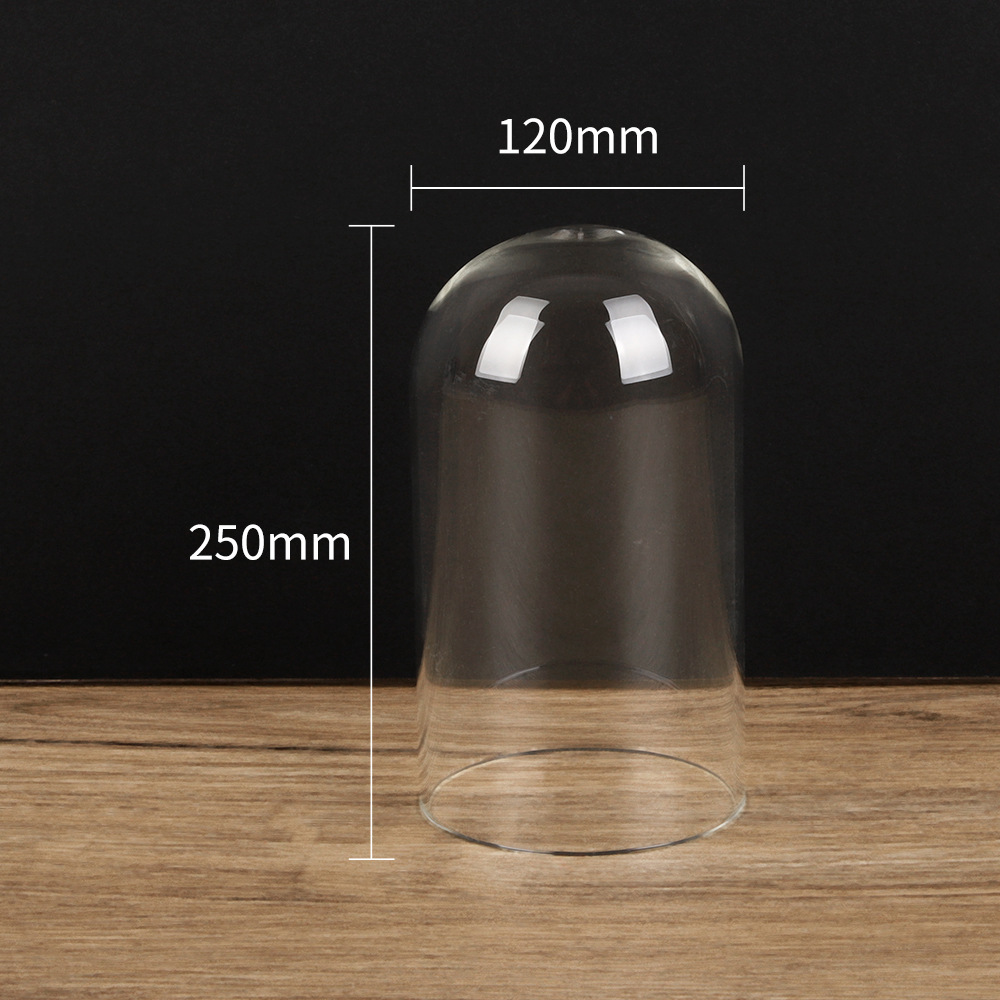 Flor inmortal cubierta de vidrio DIY hecha a mano micro paisaje decoración de escritorio cubierta de vidrio caja de exhibición cubierta de vidrio de flor inmortal