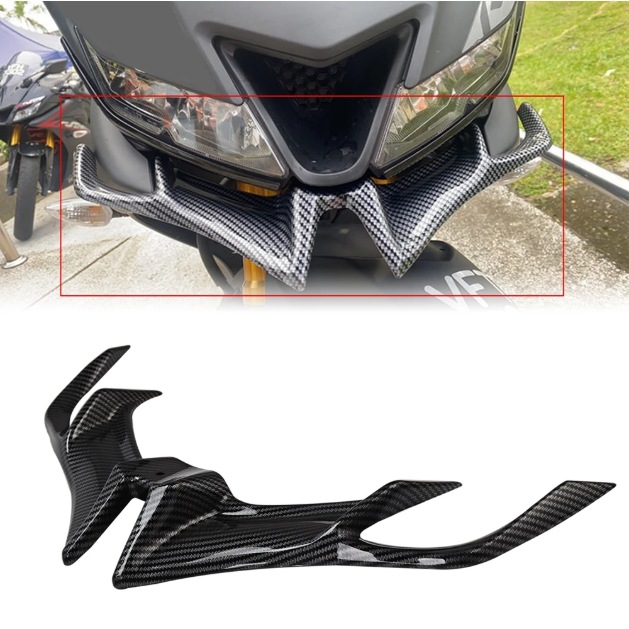 Aplicable para Yamaha YZF-R15V3 modificación de boca de pájaro fija de aleta de tiburón de entrada de labio inferior del ala de aire accesorios de modificación