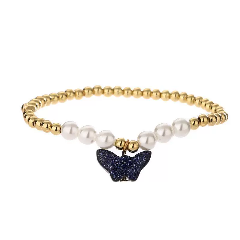 Медная bracelet из жемчуга, орган pendant, модные украшения, аксессуар, 4мм, корейский стиль, стиль легкой роскоши