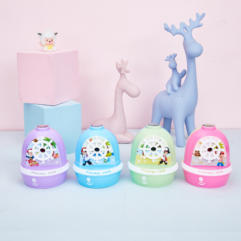 Gezhihappy 7961 Barco Pirata sacapuntas mini sacapuntas Caribe Sacapuntas con brújula