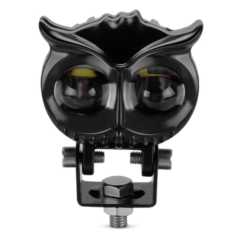 Luz Blanca Amarilla de dos colores LED faro alto foco transparente Harley motocicleta foco modificado nuevo búho luz de la motocicleta
