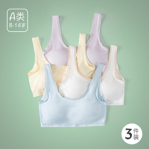 Summer Thin Girls Developmental Underwear Comfortable High School Student Tube Top Girls No Wires Breathable Sports Bra