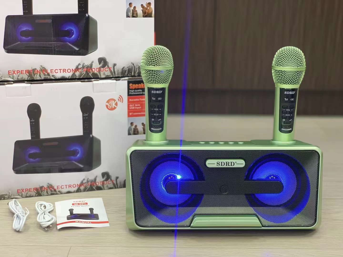 Cross-border SD301S Bluetooth Speaker Home Use, Portable Wireless Microphone, Integrated Audio System For Mobile Karaoke_voghion.com