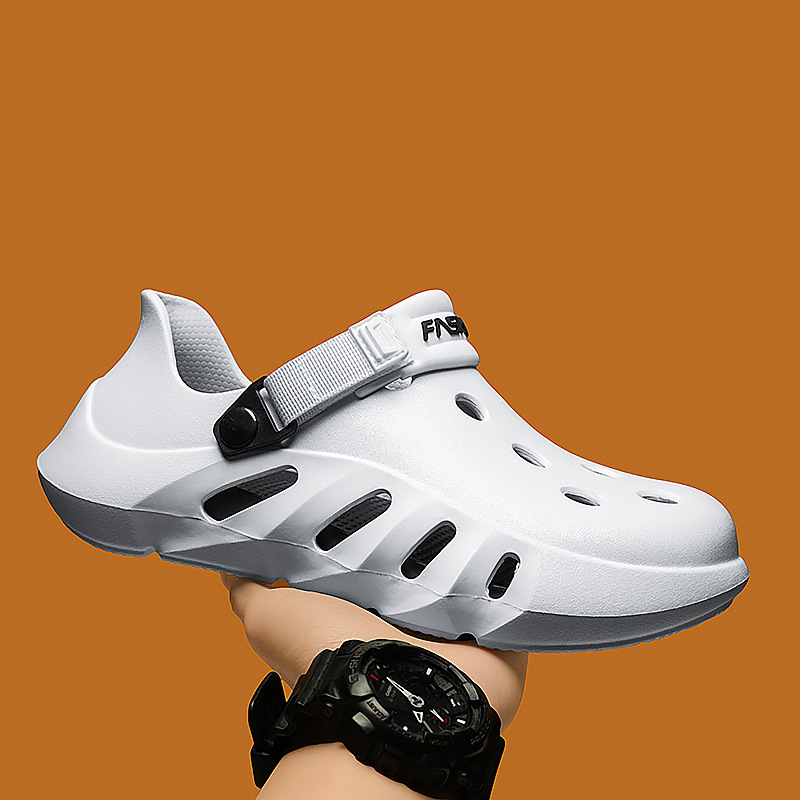 Summer Ew Model Of Clogs Wear, Trendy Outdoor Beach Sandals, Top Quality Sporty Casual Slip-On Closed-Back Driving Slippers For_voghion.com