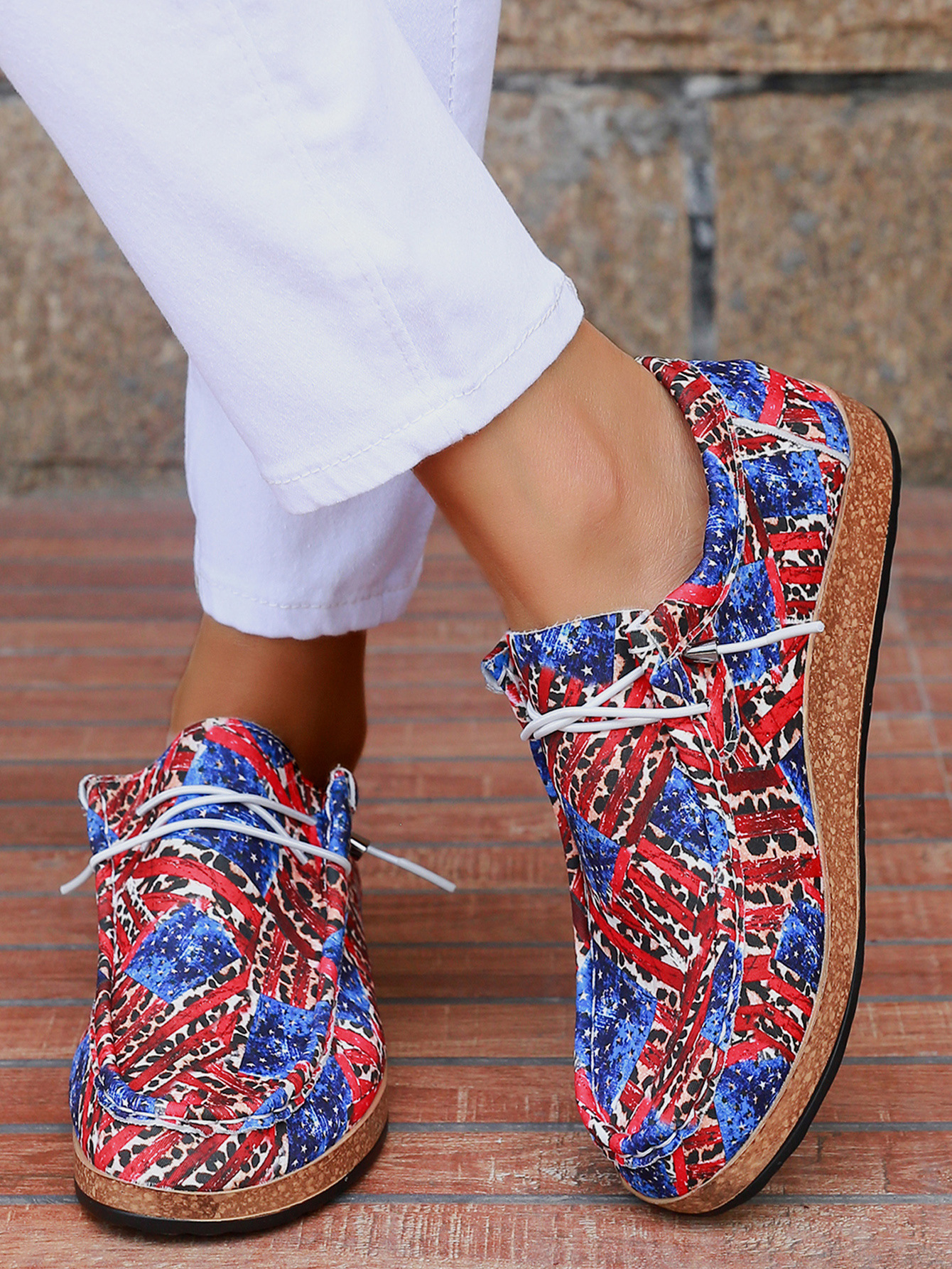 2024 New Thick soled Independent Day Large Fashion Sports and Leisure Board Lazy Shoes_voghion.com