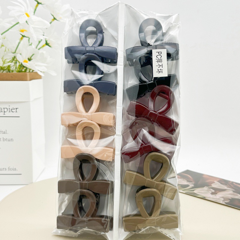 Pinza de pelo grande de plástico con diseño de PC, color té con leche, para mujer, estilo coreano, versión coreana, accesorios de tienda de dos yuanes. image 36