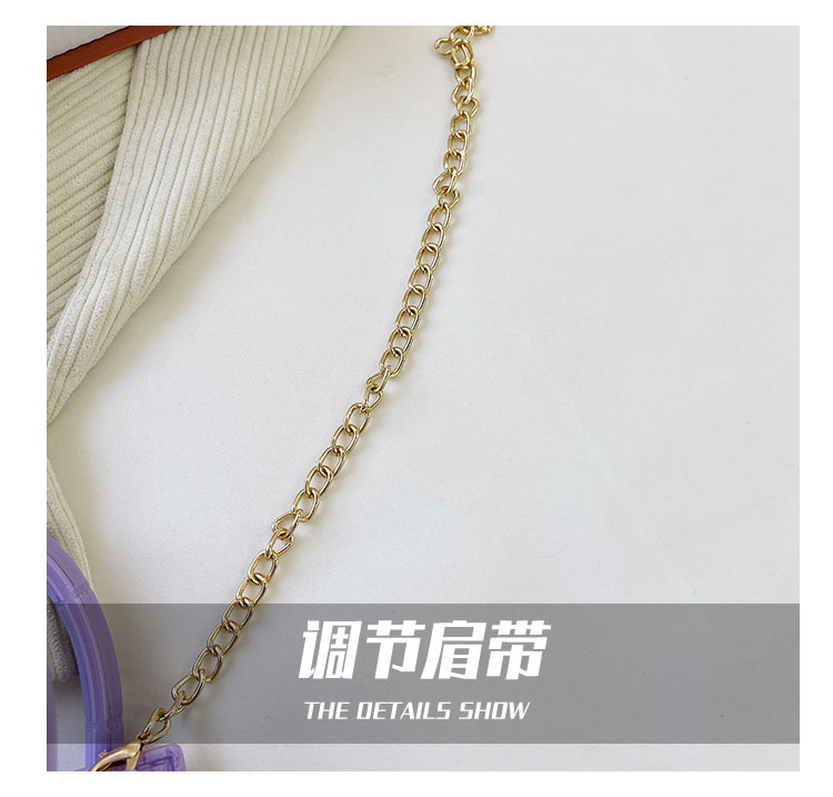 2025 Cross-border new popular smiling face bag, small square bag, fashionable and versatile chain hand bag, shoulder and crossbody jelly women's bag undefined