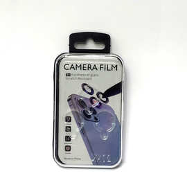 适用苹果14promax钻石鹰眼镜头膜塑料盒 防水耐摔金属摄像头盒子