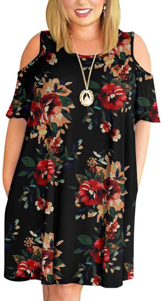 2025 primavera y verano nueva Europa y América transfronteriza Amazon AliExpress ropa de mujer cuello redondo mangas cortas hombros abiertos vestido impreso image 30