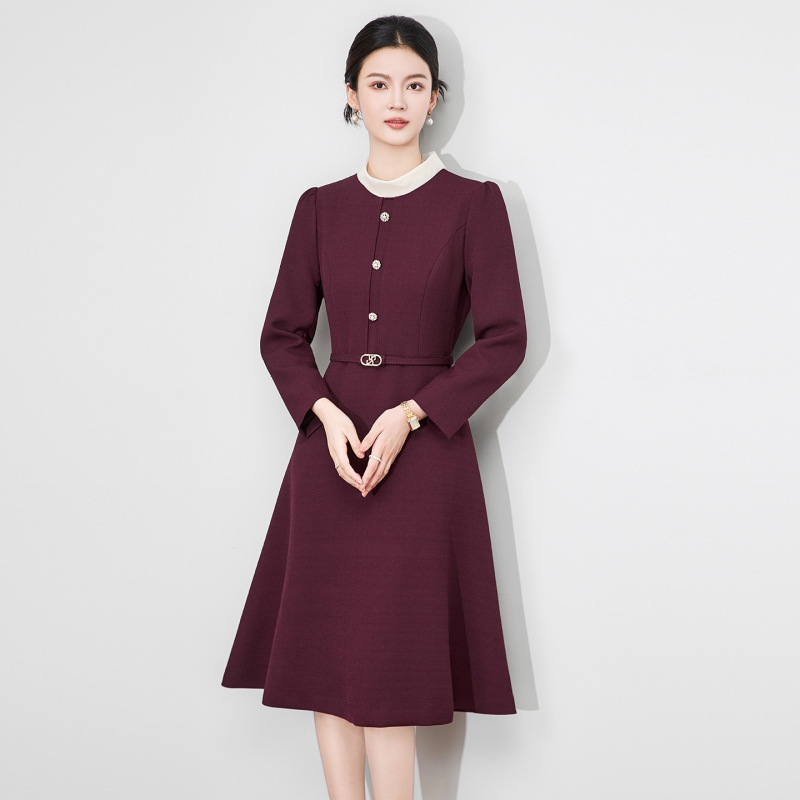 2513405-Nanyou High-Quality Formal Occasion Banquet Dress, Waist-Cinching Dress, New Autumn and Winter Slim-Fit A-Line Dress for Women 2513405-Nanyou High-Quality Formal Occasion Banquet Dress, Waist-Cinching Dress, New Autumn and Winter Slim-Fit A-Line Dress for Women