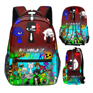 Spot 3D New Cross-Border Sprunki Rhythm Box School Bag Game Student Backpack Large Capacity