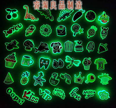 new pattern lovely Cartoon Garden Shoeshine decorate Buckles girl diy Crocs Accessories-fluorescence random