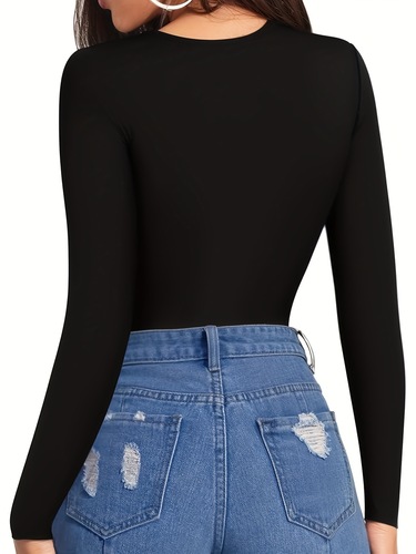 Women's Long Sleeve Comfortable Bodysuit