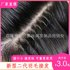 第二世代フェザーヘアエクステ、マイクロ編み込みフェザーヘアエクステ、6Dフェザーヘアエクステ、フルリアルヘアフェザーヘアエクステ