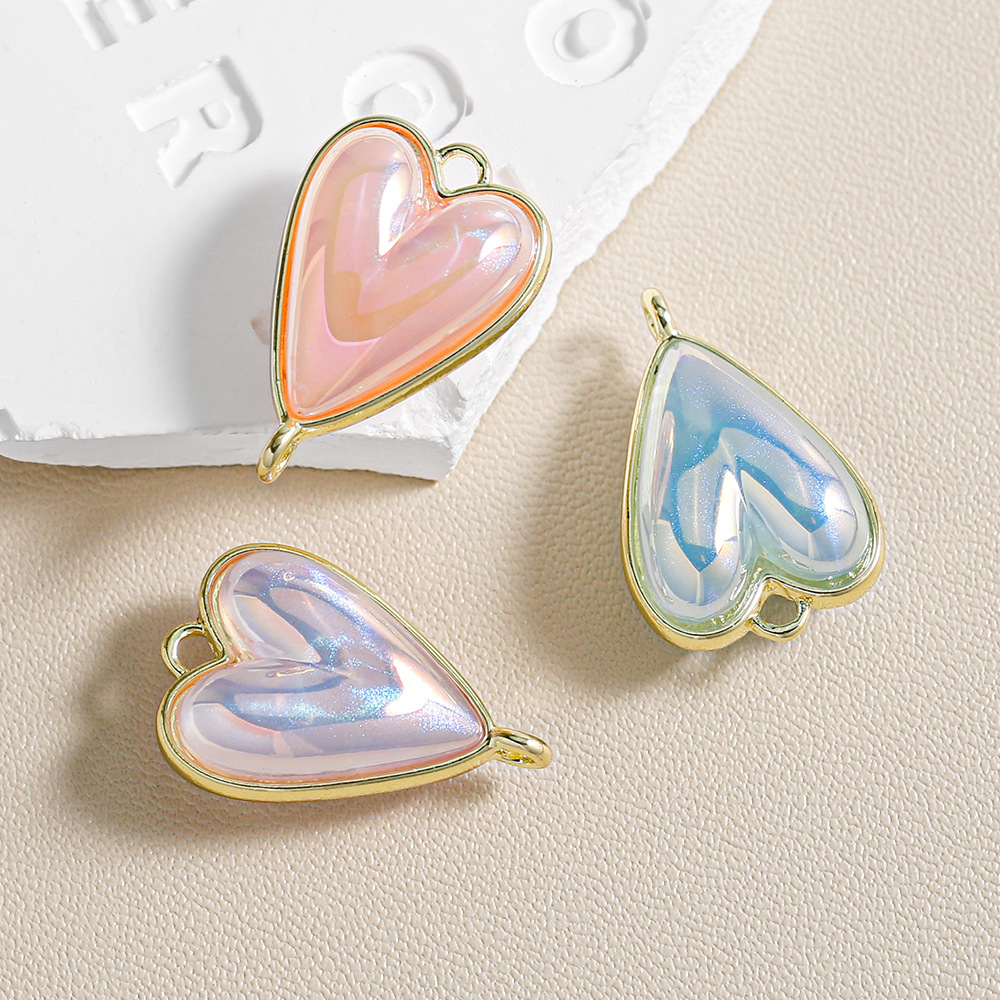 Heidi Mermaid Aleación doble cara amor accesorios joyería cadena de teléfono móvil collar llavero doble colgante