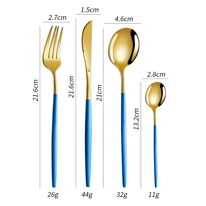 アマゾンステンレス食器ナイフフォークスプーンセット爆型ポルトガル食器4主件ステーキナイフフォークスプーン|undefined
