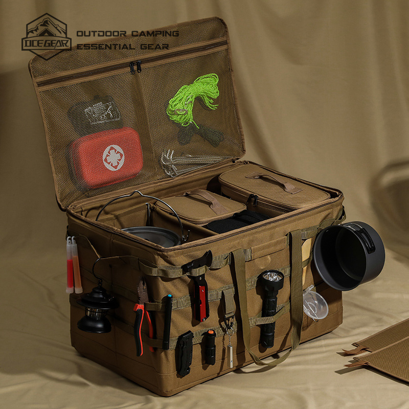 户外露营箱大容量折叠箱野餐工具炉具气罐多功能挂带工具包现货批