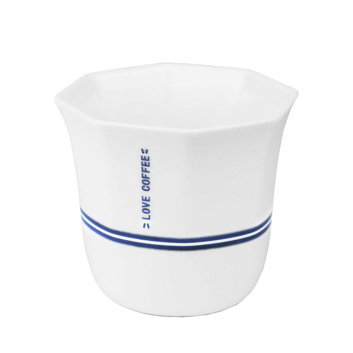 Taza de cerámica latte taza de café sucia taza de café creativa de alto valor visual taza de café de mano taza octogonal 280ml