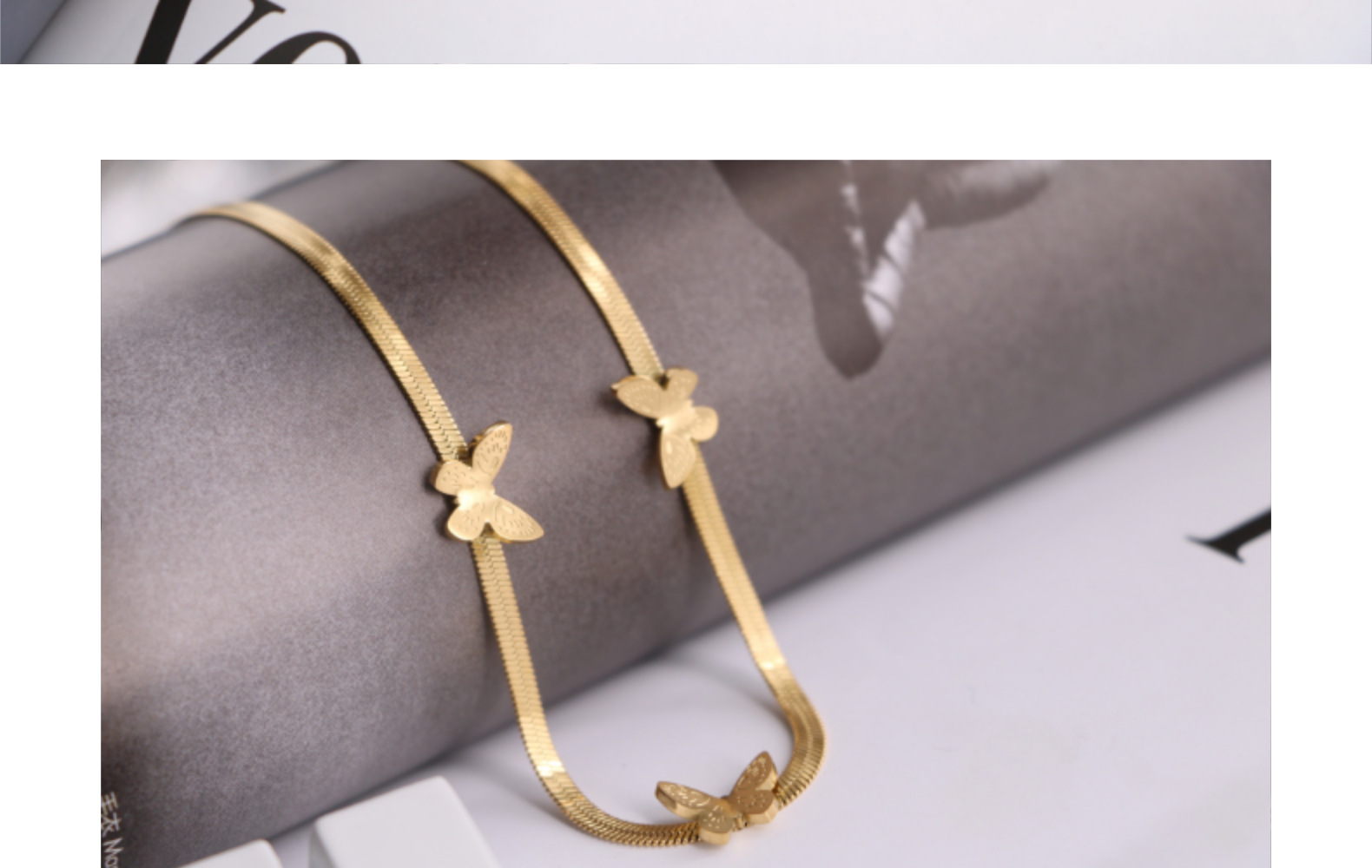 Fashion Butterfly Titanium Steel Bracelets Necklace 1 Piece