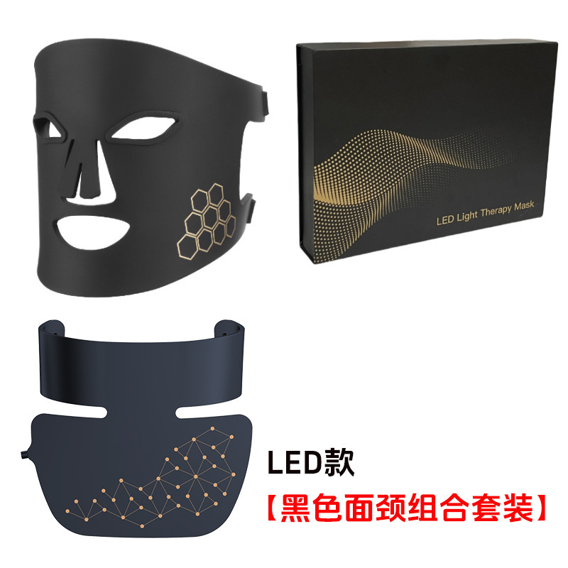 光子美容器具 LED フェイスとネックの組み合わせセット 850 赤外線肌の若返りと浄化クロスボーダー美容光療法マスク|undefined