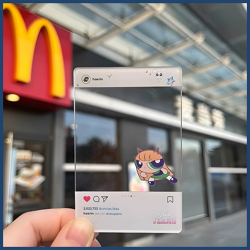 Акриловые прозрачные фотокарточки с индивидуальным дизайном, культурно-креативные товары с изображениями знаменитостей и аниме, двусторонние высокопрозрачные карточки с мультяшными персонажами для фанатов.