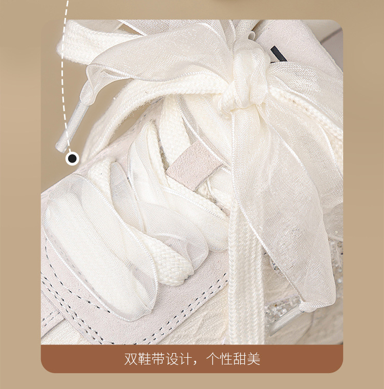 Giày sneaker nữ đế dày cổ điển mũi tròn dây buộc phong cách Đức huấn luyện — Màu hồng chi tiết 10