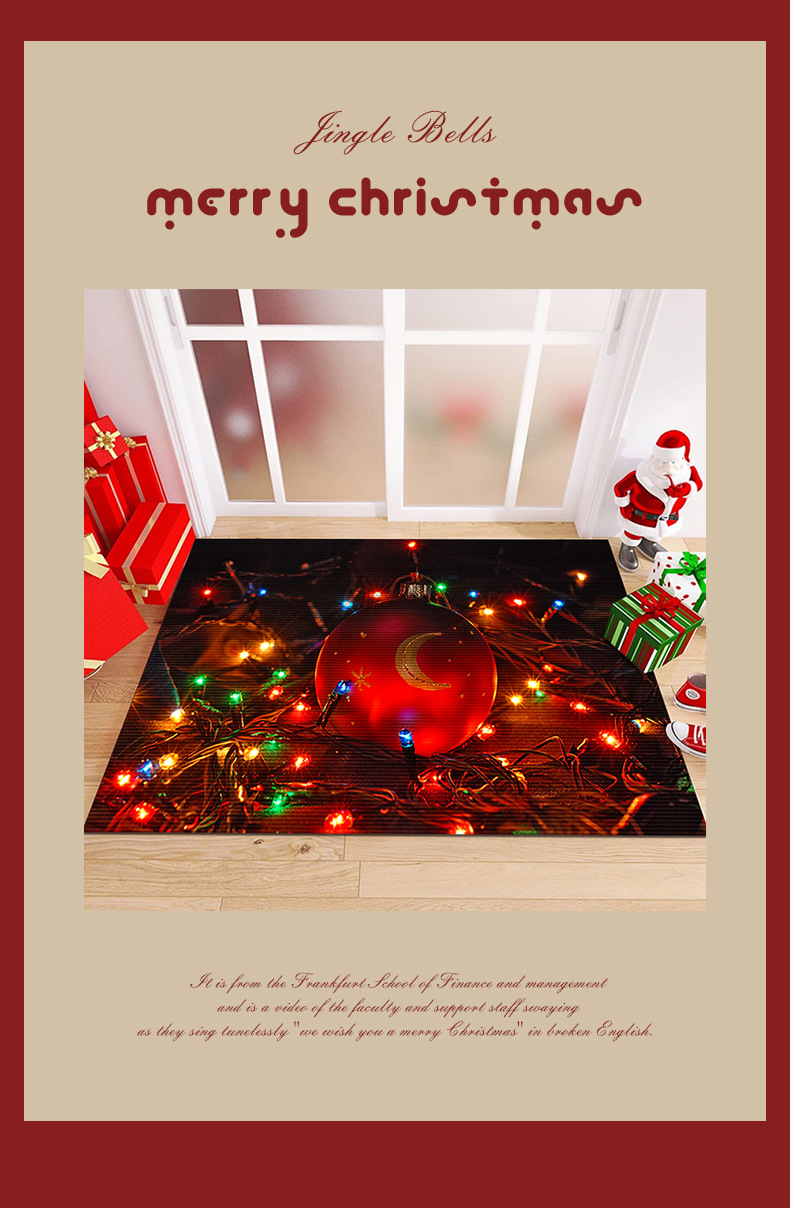 跨境门垫,圣诞地垫,入户门垫,玄关地垫,防滑垫子