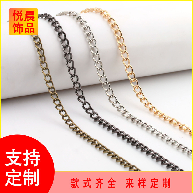 Jewelry chain electroplating color retaining red bronze bronze thin iron chain tassel hanging chain thin chain tail chain link chain hanging chain