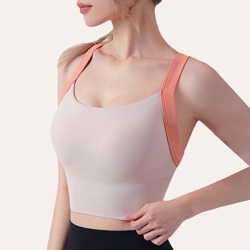 High-Intensity Sports Bra for Women, Shock-Proof Big Breast Push-Up Yoga Vest, All-In-One Running Fitness Bra for Outer Wear