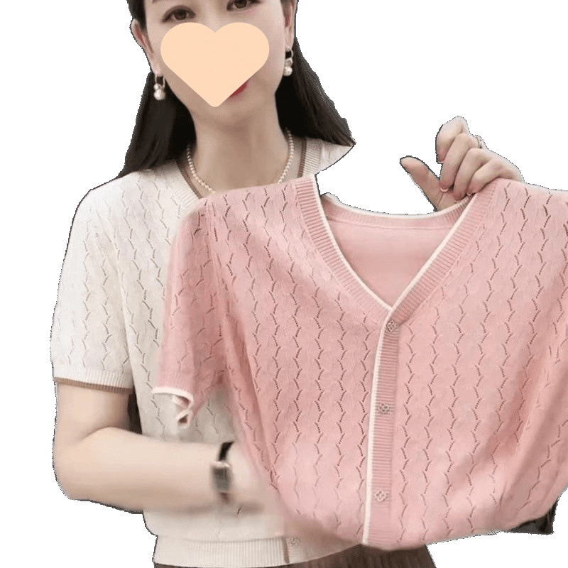 夏の半袖の新しいtシャツの甘いプルオーバー|undefined