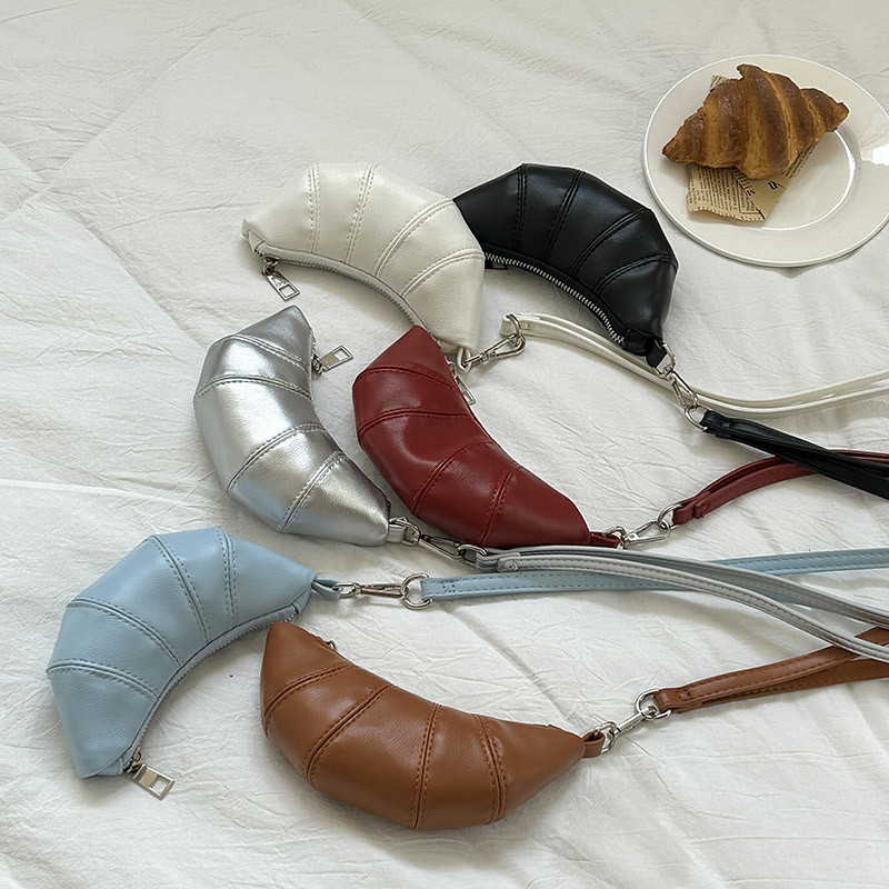 Design Sense Niche Mini Neck Small Change Key Bag Concave Shape Crossbody Lipstick Headphone Bag Cute Horn Bag