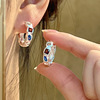 Advanced design zirconium, earrings, trend of season