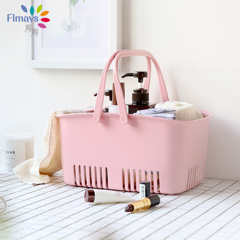Shower basket, carry-on bathroom wash dirty clothes basket storage basket, mini plastic small basket