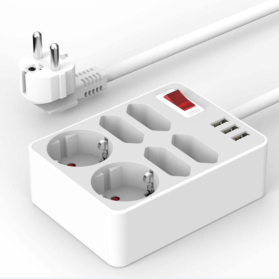 雷神供应 欧标插线板 欧式3孔式插座 德国认证 德式排插6位