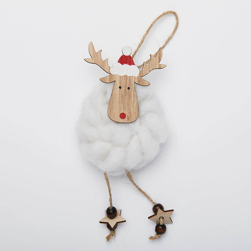 Fieltro de lana anciano muñeco de nieve alce colgante decoración de Navidad colgante árbol de Navidad colgante de arroz