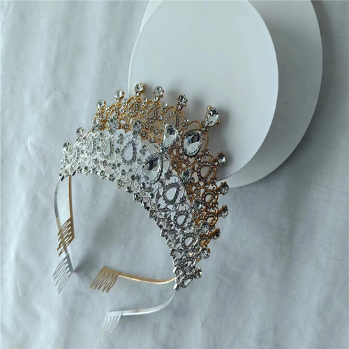 European and American exquisite bridal wedding crown headpiece children's birthday party crown hair tie photography crown manufacturer