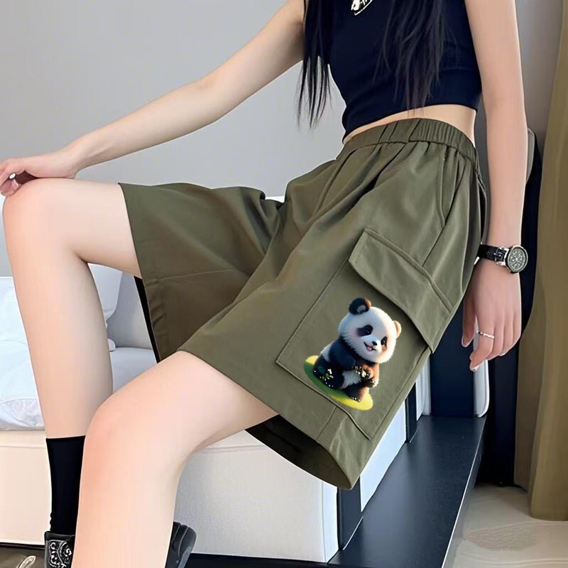 Summer Thin Workwear Shorts Women's 2025 New Arrival Explosive Wide Leg Sports Pants High Waist Loose Straight Banned Pants Summer Thin Workwear Shorts Women's 2025 New Arrival Explosive Wide Leg Sports Pants High Waist Loose Straight Banned Pants