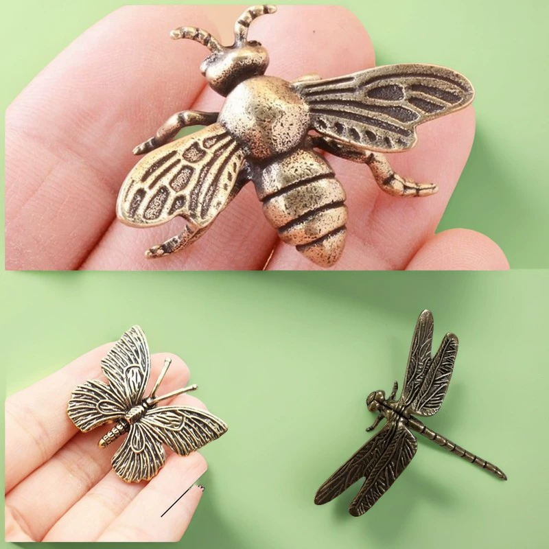 Ретро медное покрытие бабочки украшение пчелы украшение стрекозы украшение насекомых