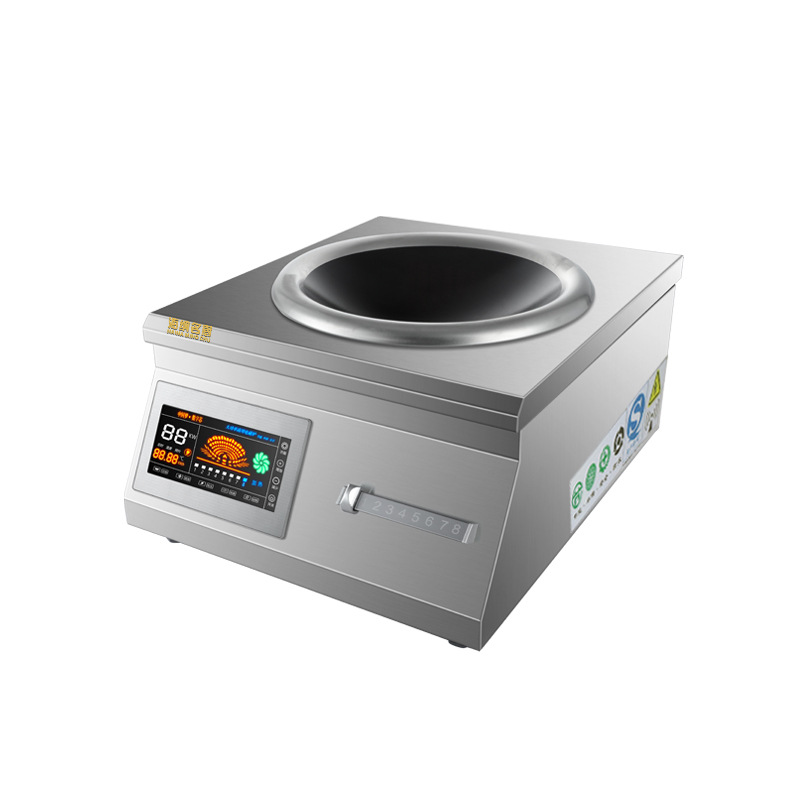 10Kw Lotus Screen 10000W Commercial Induction Cooker Induction Cooker High Power Electric Stir-Fry Oven Double Burner Kitchen Equipment Restaurant