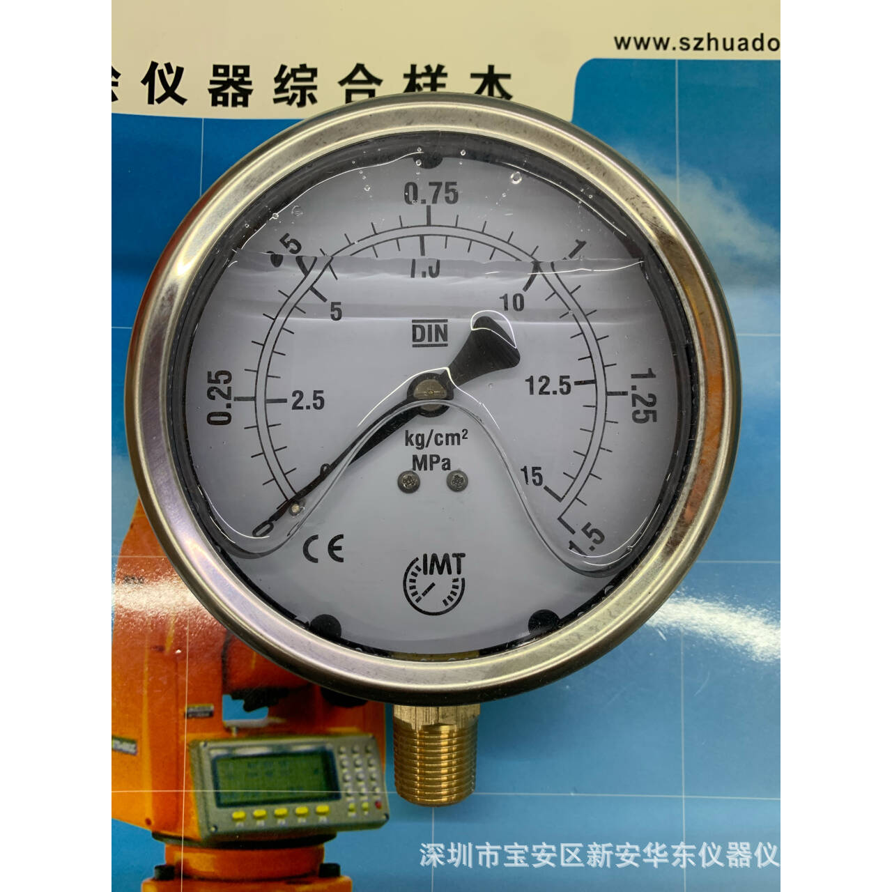 ITM耐震压力表油压表抗震表YN100  15KG/1.5MPA螺纹3/8