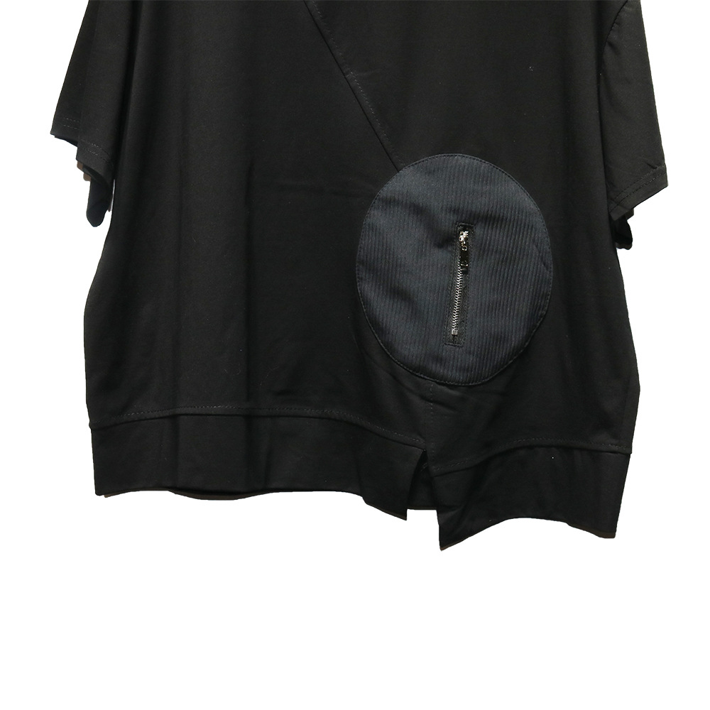 250373暗黑系山本风潮女装夏季新款不规则口袋拉链圆领短袖T恤潮 pic 23