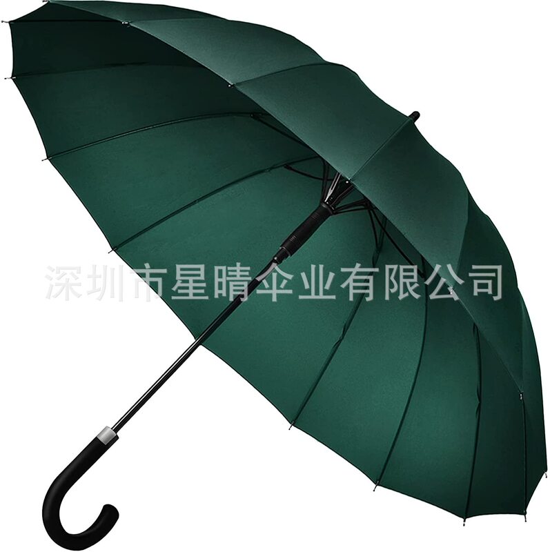 16 Bone Long Umbrella Meiyu Heavy Rain Straight Umbrella Golf Umbrella Automatic Umbrella Japanese Gift Advertising Umbrella Shenzhen Manufacturers