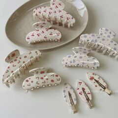 超美しい砕花さくらんぼクリップ女性高級感2025新春夏後頭部ヘアピン少女心髪飾り