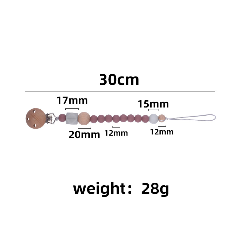 Amazon AliExpress Comercio exterior nuevo bebé suministros de haya chupete clip DIY silicona chupete cadena anti-caída