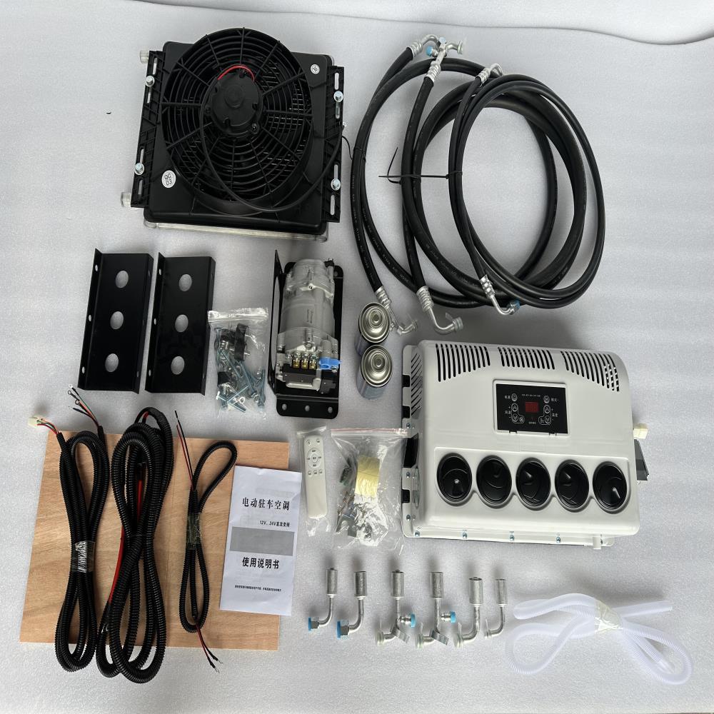 New Model Hidden Split-Type Parking Air Conditioner, 24V Dc Inverter Silent Indoor Unit, 12V for Trucks