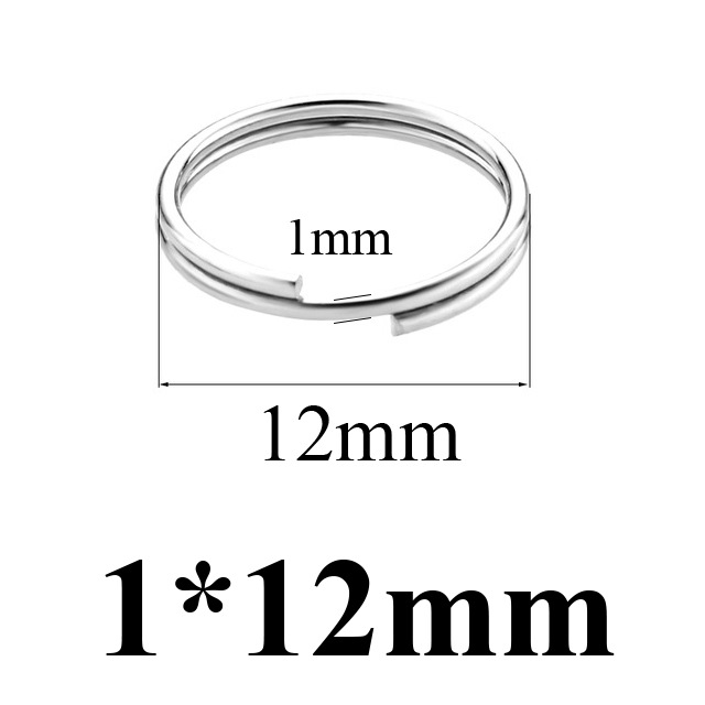 Anillo de caballo de doble anillo de acero inoxidable llave accesorios de joyería de bricolaje mini anillo de conexión de llavero anillo de doble capa anillo doble impermeable